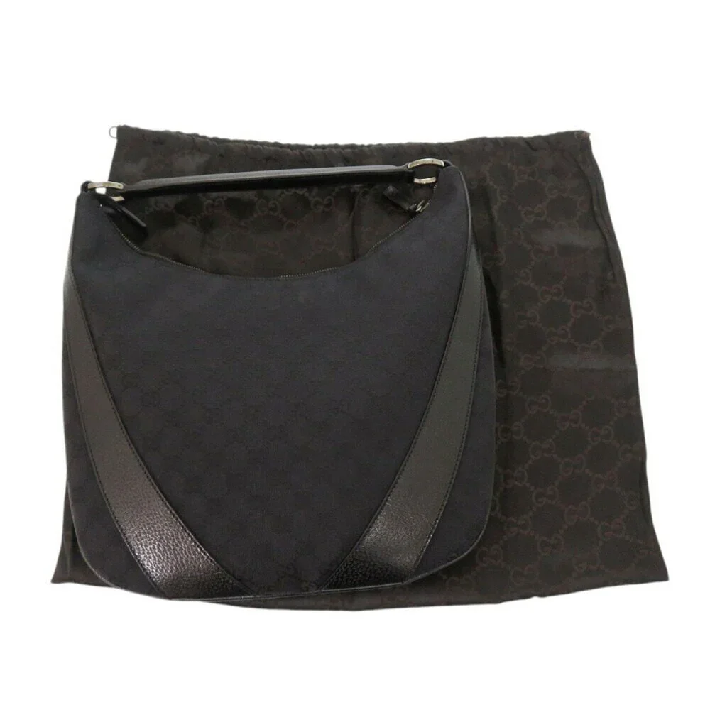 GUCCI Black Leather Shoulder Bag - Picture 3 of 9